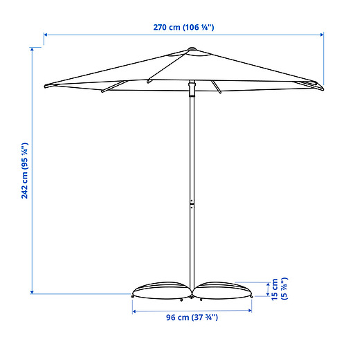 HÖGÖN / IGGÖN, umbrella with base. 6 of 6 open dialog