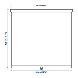 Measurement Illustration - SANDVEDEL roller blind
