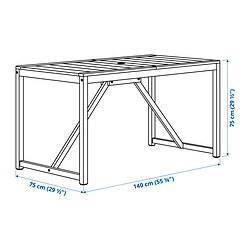 Ilustración de medidas - NÄMMARÖ Mesa de exterior