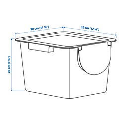 Ilustración de medidas - TRÖSKNING cubo con tapa