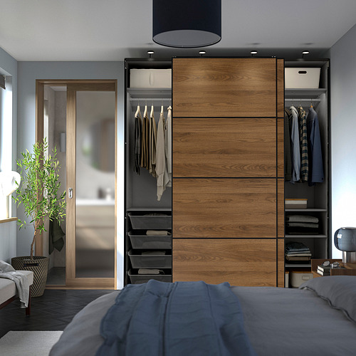 PAX / MEHAMN, wardrobe with sliding doors. 3 of 5 open dialog