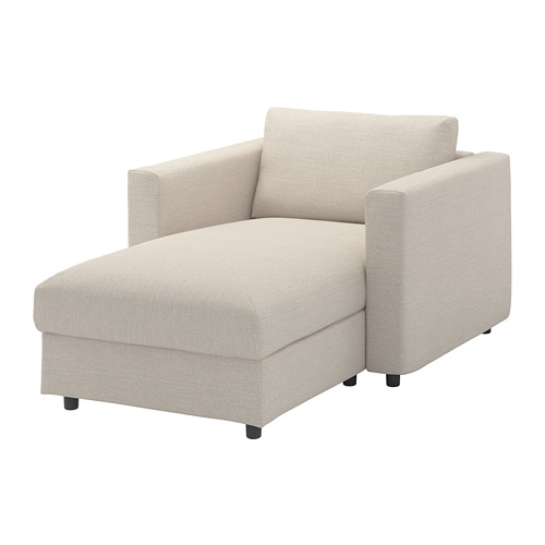 Sofá modular VIMLE, beige. Moderno, en forma de L, con tejido extraíble y lavable a máquina.