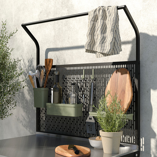 GRILLSKÄR, banco de trabajo con panel posterior. 4 de 7 abrir diálogo