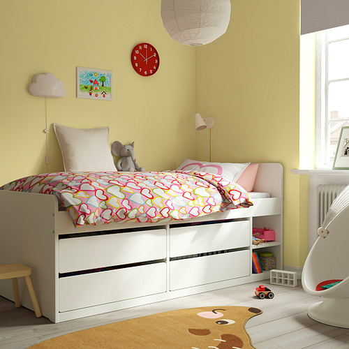 SLÄKT, cama con 4 gavetas y base cama tablillas LURÖY. 3 de 5 abrir diálogo
