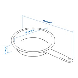 Measurement Illustration - IKEA 365+ frying pan