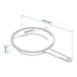 Ilustración de medidas - IKEA 365+ sartén
