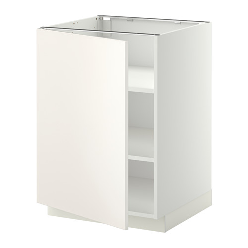 Mueble de cocina blanco METOD. Forma cuadrada, pintura lisa, con estante ajustable.