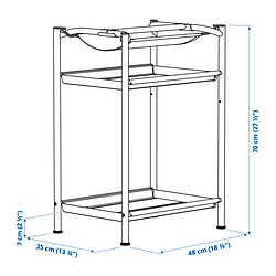 Measurement Illustration - SPÄND table leg with storage