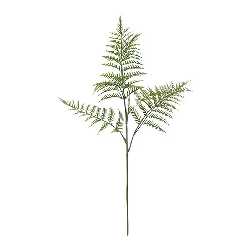 Un helecho artificial verde SMYCKA con hojas frondosas en un diseño minimalista.