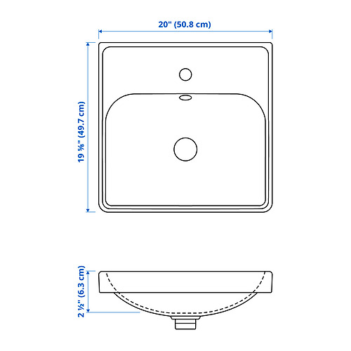 ORRSJÖN, semi-recessed sink. 2 of 2 open dialog