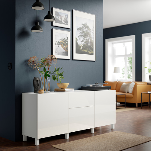 BESTÅ, sideboard with drawer runner, push-open. 3 of 9 open dialog