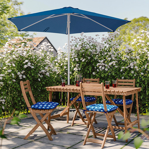 ASKHOLMEN, table and 4 folding chairs, outdoor. 2 of 6 open dialog
