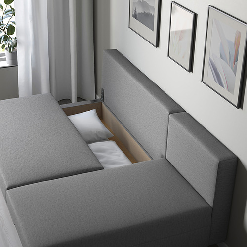 ÄLVDALEN, 3-seat sleeper sofa with chaiselongue. 6 of 8 open dialog
