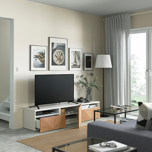 BESTÅ, TV unit with drawer runner, soft-closing. 2 of 8 open dialog