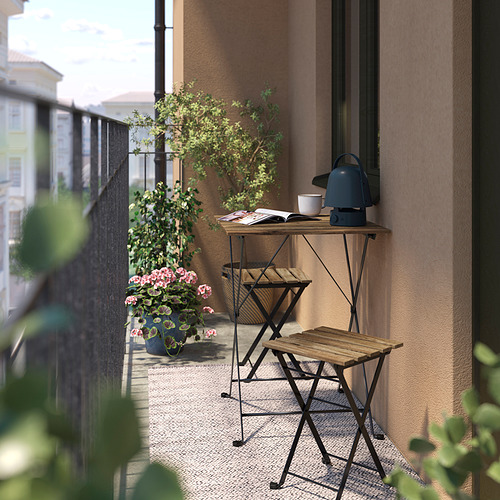 TÄRNÖ, outdoor table with 2 folding stools. 2 of 2 open dialog
