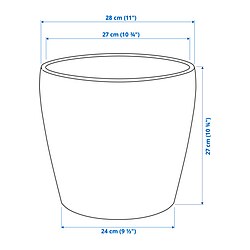 Ilustración de medidas - PERSILLADE maceta