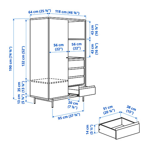 RÅDMANSÖ, wardrobe. 5 of 5 open dialog