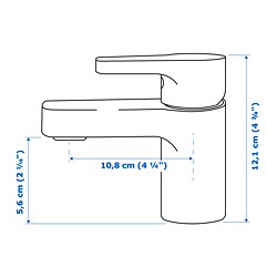 Measurement Illustration - ENSEN bath faucet