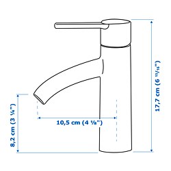 Measurement Illustration - DALSKÄR bath faucet