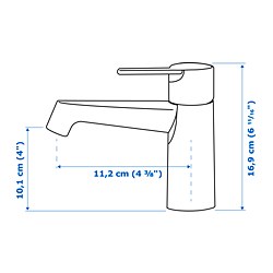 Measurement Illustration - BROGRUND bath faucet