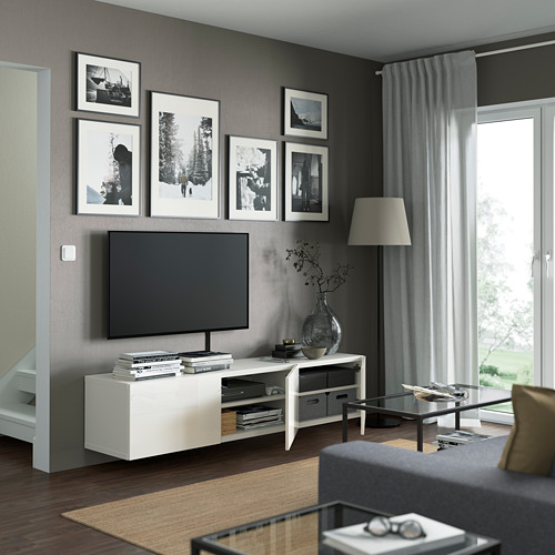 BESTÅ, banco para TV con puertas. 2 de 8 abrir diálogo
