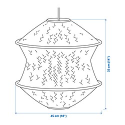 Measurement Illustration - BLÅSTÅNG pendant lamp shade