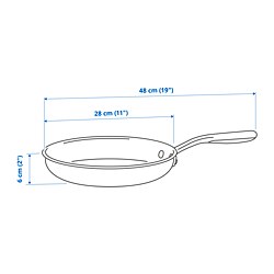Measurement Illustration - SENSUELL frying pan