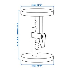 Ilustración de medidas - IKEA PS 2026 taburete