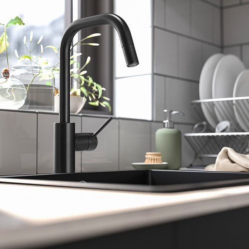 ÄLMAREN, kitchen faucet with pull-out spout. 4 of 5 open dialog