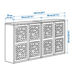 Ilustración de medidas - IVAR armario con puertas