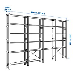 Measurement Illustration - IVAR shelving unit