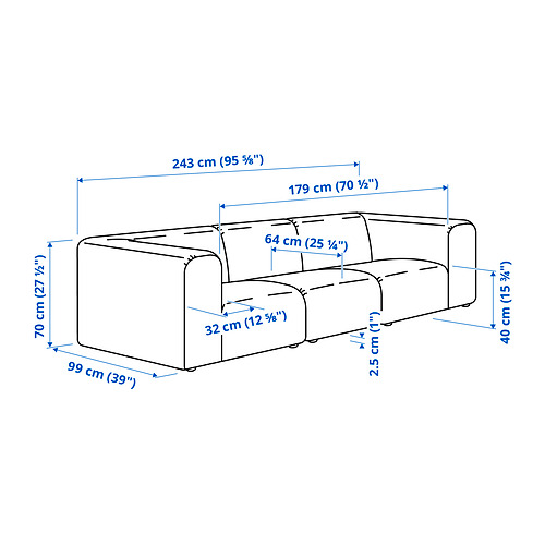 STOCKHOLM 2025, 3-seat sofa. 5 of 5 open dialog