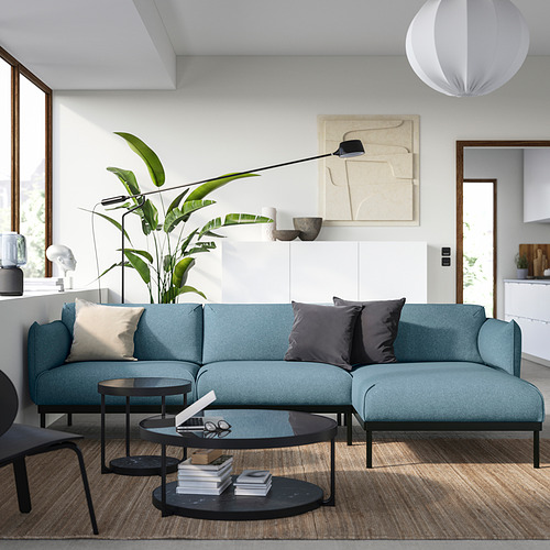 ÄPPLARYD, 3-seat sofa with chaiselongue. 2 of 7 open dialog