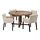 Selecciona variación de color: chapa de roble teñido en marrón/negro Gunnared beige, 57 1/8 "