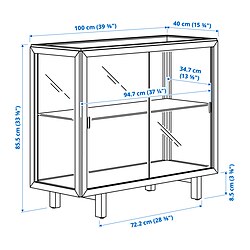 Measurement Illustration - STOCKHOLM 2025 glass-door cabinet