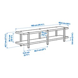 Measurement Illustration - STOCKHOLM 2025 shelving unit/bench