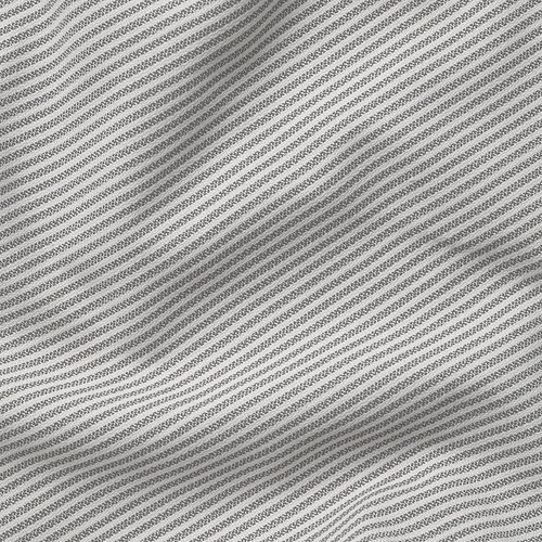 Tejido de rayas diagonales; Textura sutil, tonos grises.
