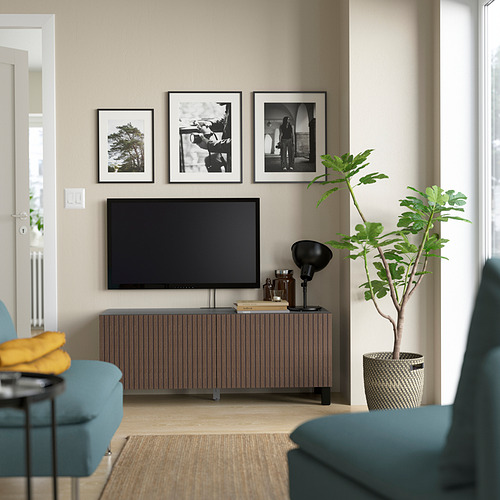 BESTÅ, TV bench with doors. 5 of 7 open dialog