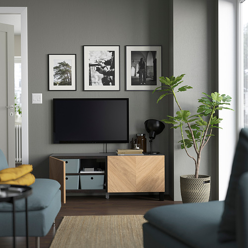BESTÅ, banco para TV con puertas. 2 de 6 abrir diálogo