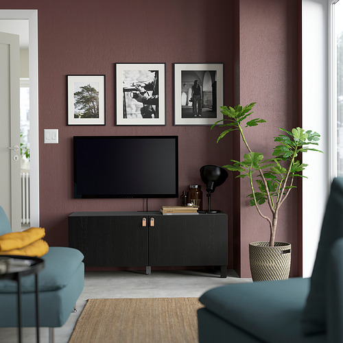 BESTÅ, TV bench with doors. 3 of 6 open dialog
