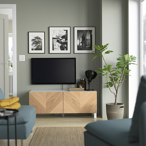 BESTÅ, TV bench with doors. 3 of 6 open dialog