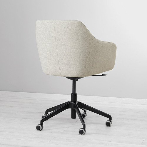 Silla de oficina ergonómica con acolchado suave, 5 ruedas, respaldo y ajuste de inclinación.