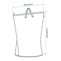 Ilustración de medidas - PÄRKLA bolsa para ropa sucia