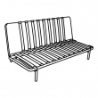 NYHAMN 3 seat sofa bed frame 