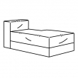 JÄTTEBO módulo chaise longue, derecha 
