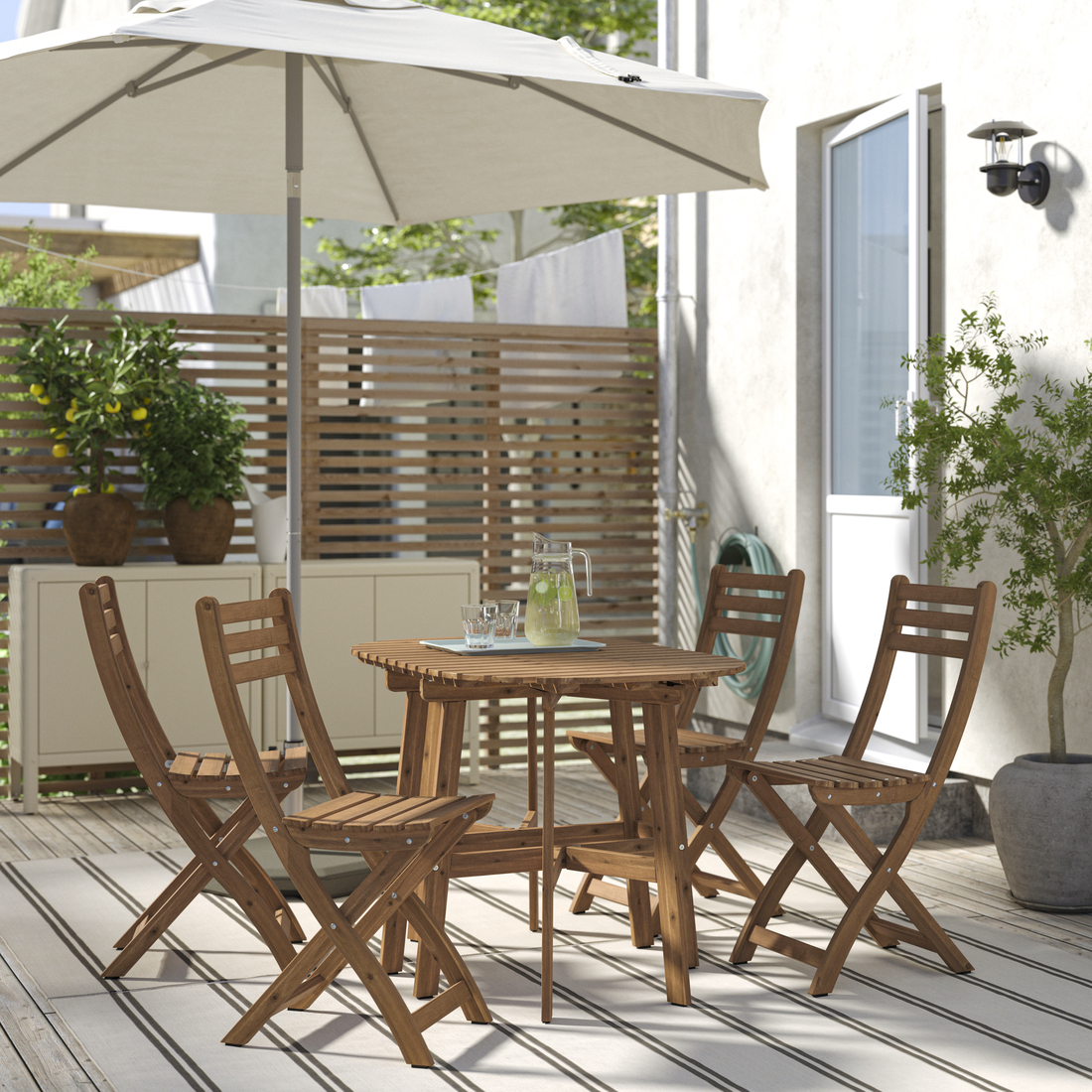 ASKHOLMEN, gateleg table outdoor. 3 of 5 open dialog