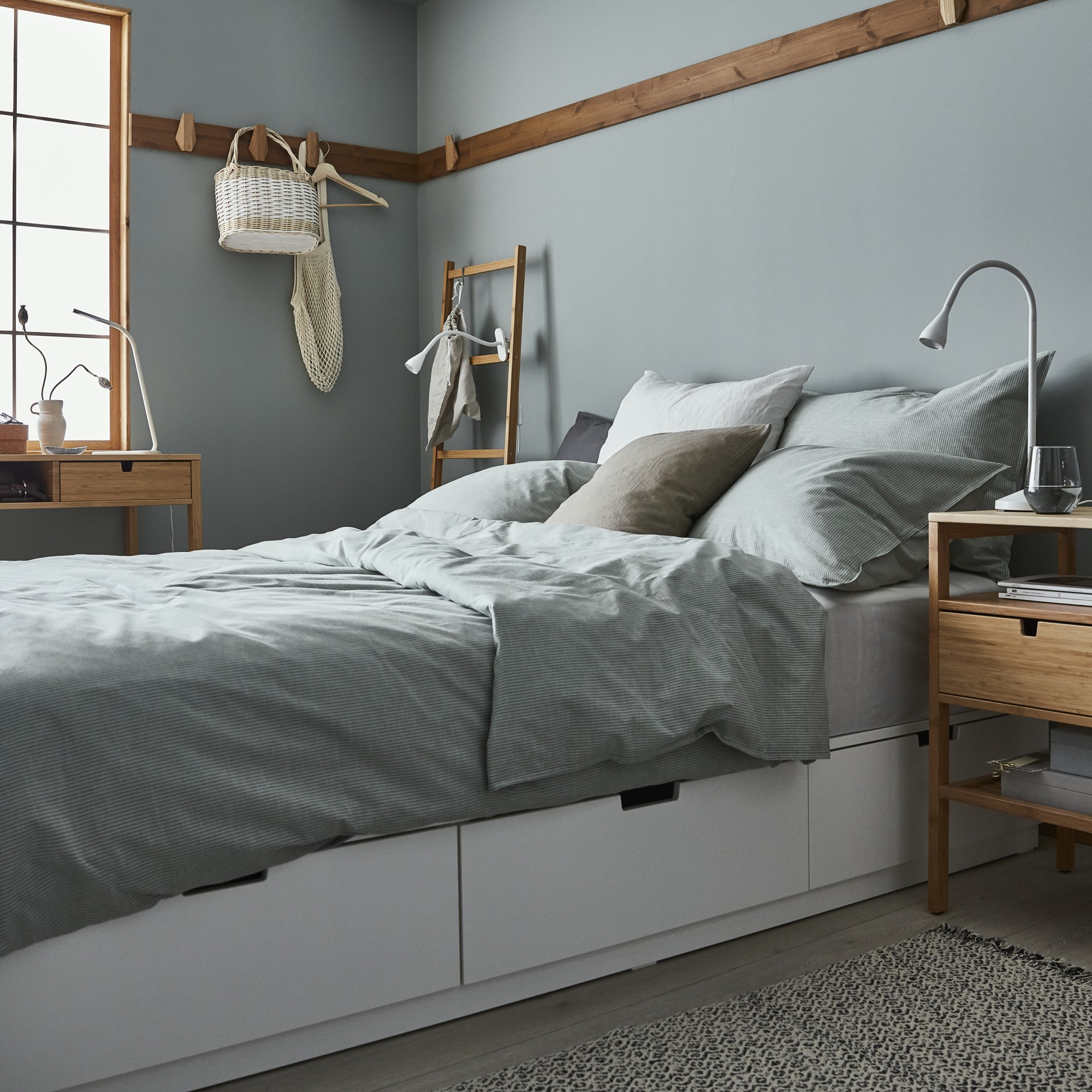 NORDLI, cama con almacenaje. 3 de 7 abrir diálogo