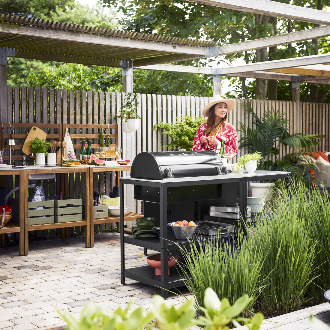 GRILLSKÄR, charcoal grill w kitchen island. 2 of 2 open dialog