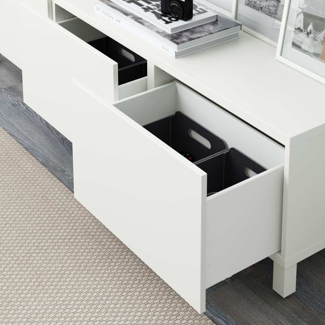BESTÅ, sideboard with drawers. 3 of 3 open dialog