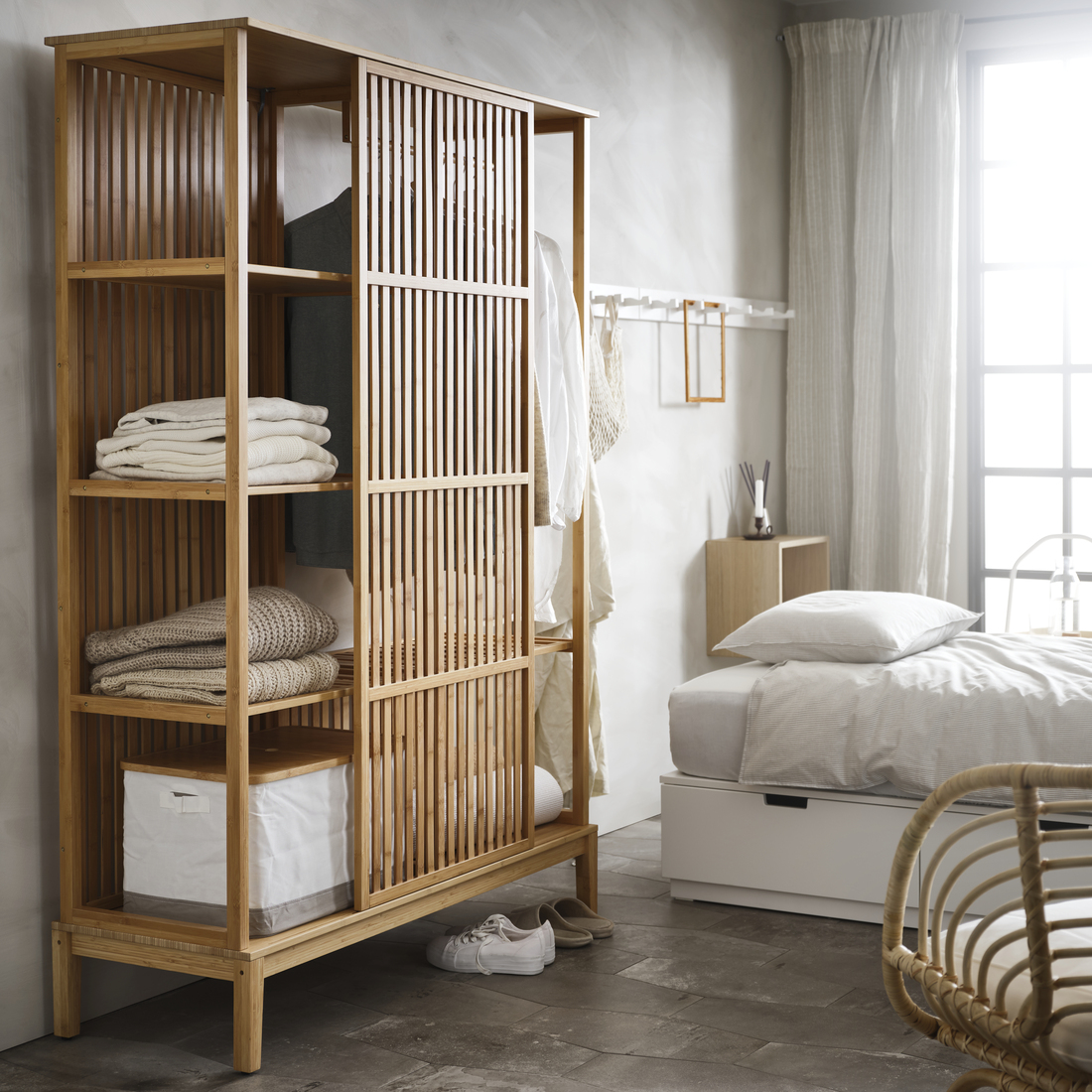 NORDKISA, open wardrobe with sliding door. 3 of 9 open dialog